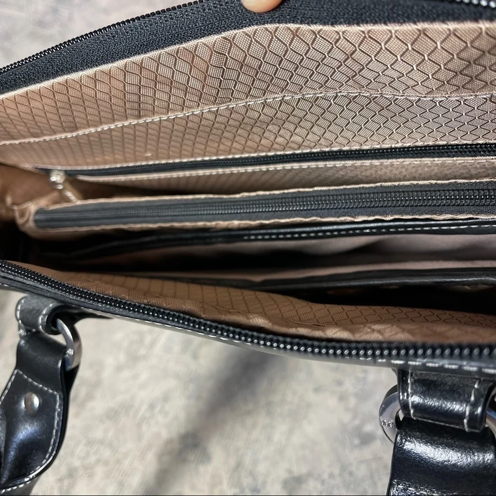 McKlein Leather Laptop Handbag Women's Work Tote Briefcase Shoulder Bag